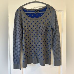 EUC New Directions Women’s Polka Dot Long Sleeve Sweater Large